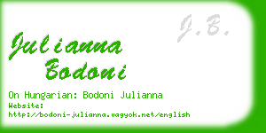 julianna bodoni business card